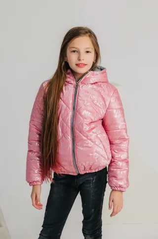 Детская курточка Бомбер 2021 Pink